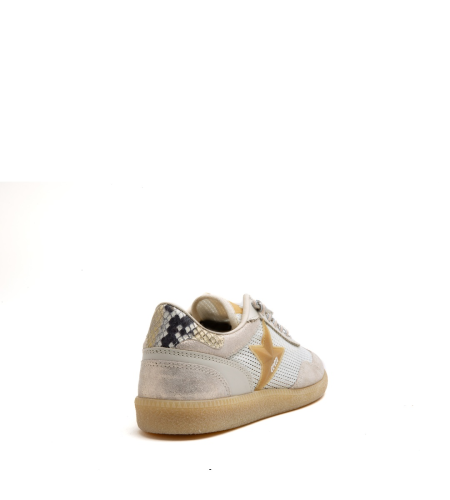 CETTI  ZAPATILLA C1385 REJILLA MICRO CHAMPAGNE.