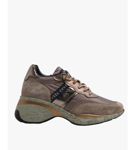 CETTI  ZAPATILLA MUJER C1149 ANTE MESH OXIDO.