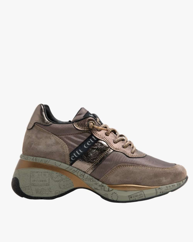 CETTI  ZAPATILLA MUJER C1149 ANTE MESH OXIDO.
