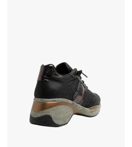 CETTI  ZAPATILLA MUJER C1149 ANTE MESH NEGRO.