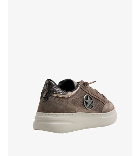 CETTI  ZAPATILLA C1401 ANTE METAL ACERO.