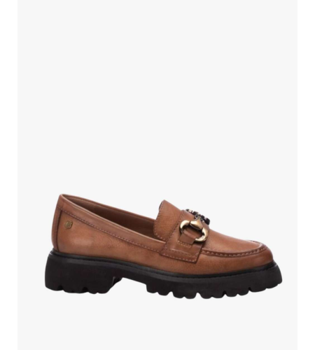 CARMELA 16187201 MOCASIN PIEL NEGRA.