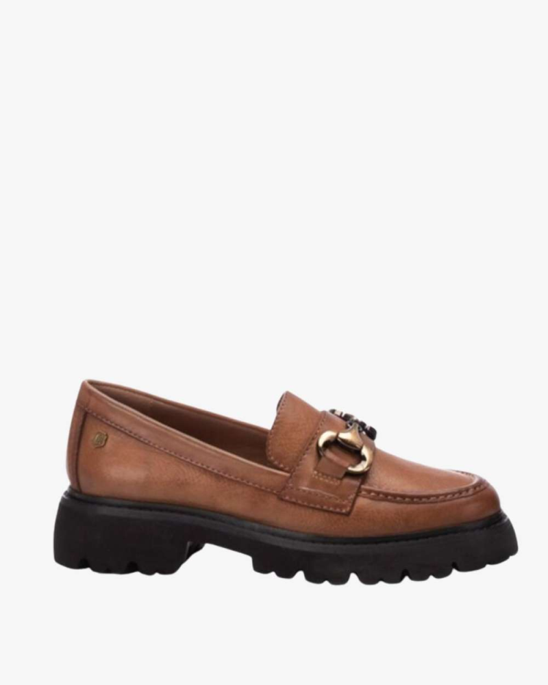 CARMELA 16187201 MOCASIN PIEL NEGRA.