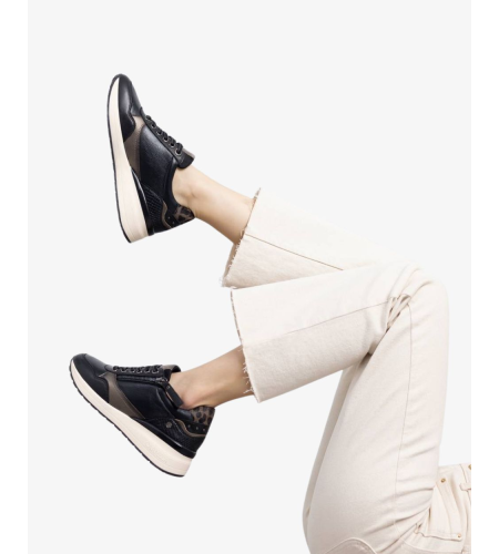 CARMELA 16244203 DEPORTIVA PIEL NEGRO.