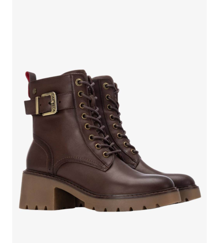 CARMELA 162568 BOTIN PIEL MARRÓN.