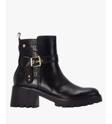 CARMELA 162565 BOTIN PIEL NEGRO.