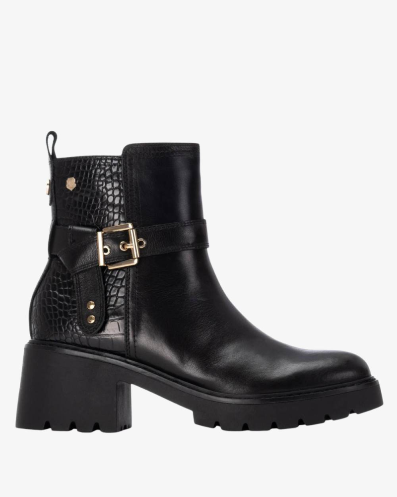 CARMELA 162565 BOTIN PIEL NEGRO.