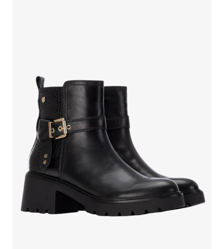 CARMELA 162565 BOTIN PIEL NEGRO.