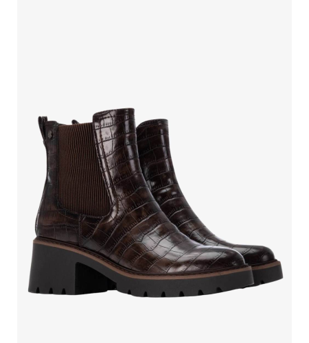 CARMELA 162563 BOTIN PIEL COCO MARRÓN.