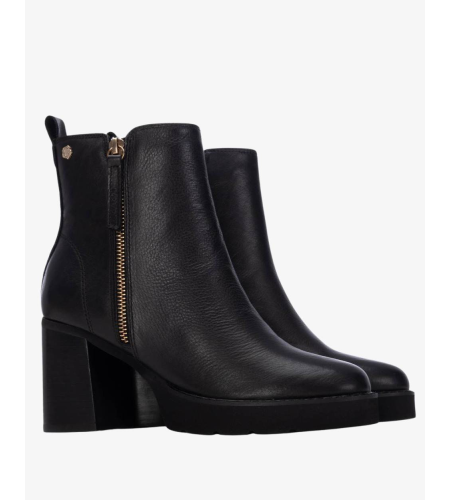 CARMELA 162602 BOTIN PIEL NEGRO.